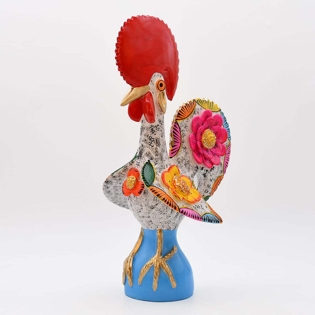 Grand Coq de Barcelos blanc 40 cm | Prazeres Côta Portugal Coq de Barcelos 40cm blanc - Prazeres Côta