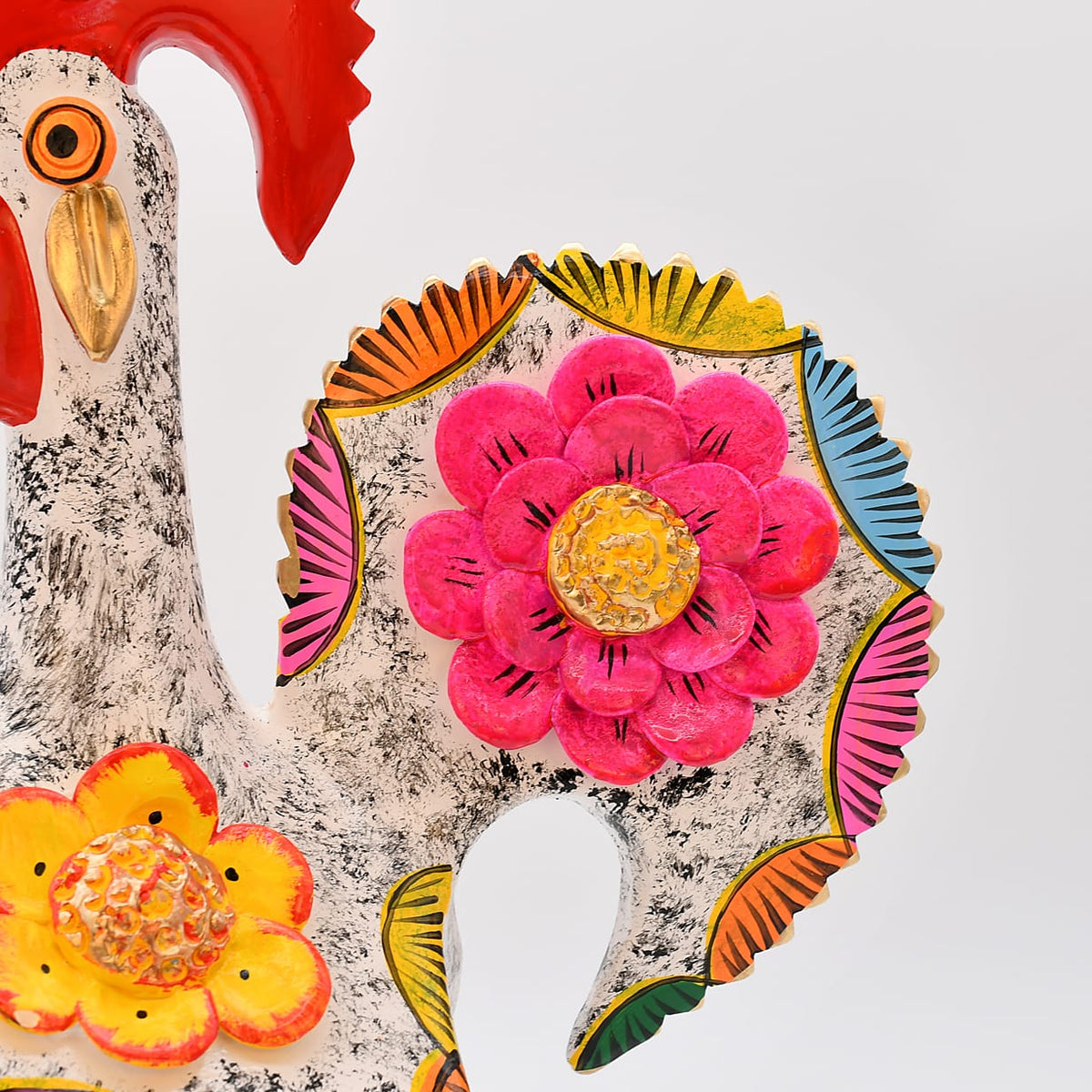 Grand Coq de Barcelos blanc 40 cm | Prazeres Côta Portugal Coq de Barcelos 40cm blanc - Prazeres Côta