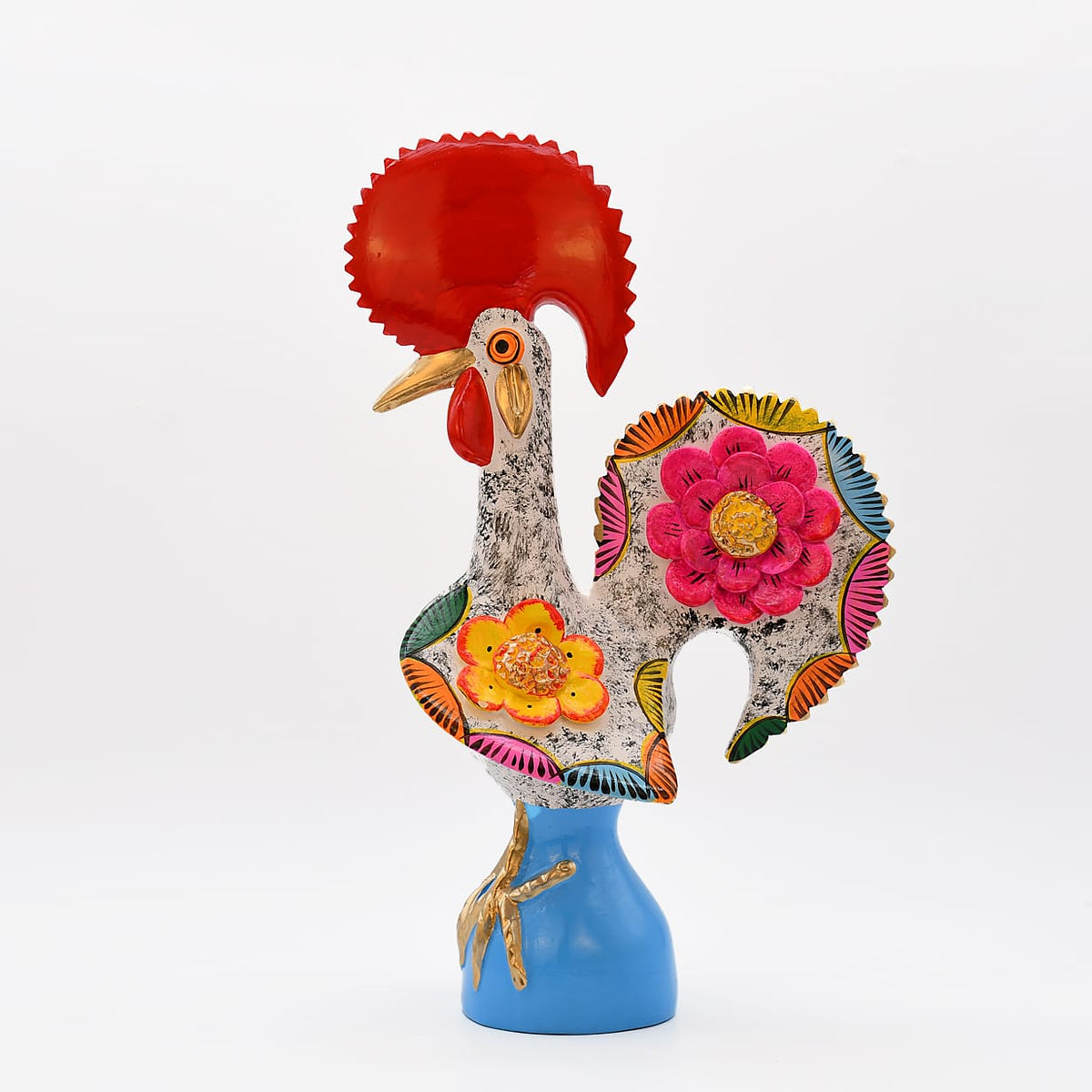 Grand Coq de Barcelos blanc 40 cm | Prazeres Côta Portugal Coq de Barcelos 40cm blanc - Prazeres Côta