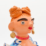 Grande figurine en terre cuite I Ar naïf du Portugal Boneca Barriguda 30 cm - Prazeres Côta