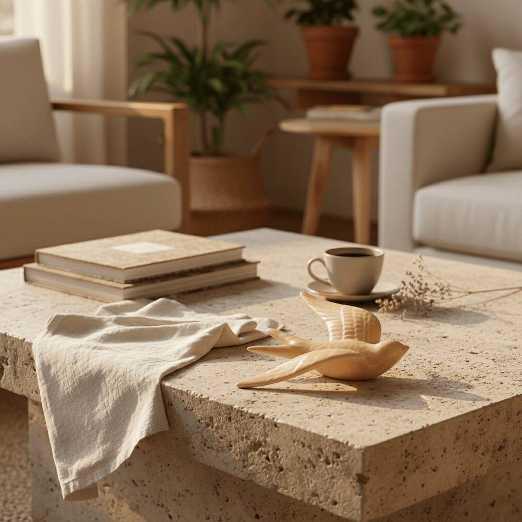 Hirondelle murale en céramique beige du Portugal Hirondelle en céramique - Beige