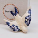 Hirondelle portugaise aux motifs azulejos bleus – Cadeau symbolique Luisa Paixão Coffret hirondelle "Azulejos" - Bleu