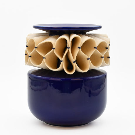 Jarra de Rufos – Jarre artisanale portugaise en faïence bleue Vase en céramique "A Jarra de Rufos" - Bleu