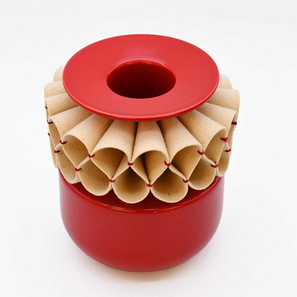 Jarra de Rufos – Jarre artisanale portugaise en faïence rouge Vase en céramique "A Jarra de Rufos" - Rouge