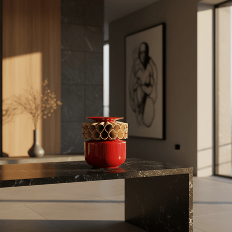 Jarra de Rufos – Jarre artisanale portugaise en faïence rouge Vase en céramique "A Jarra de Rufos" - Rouge