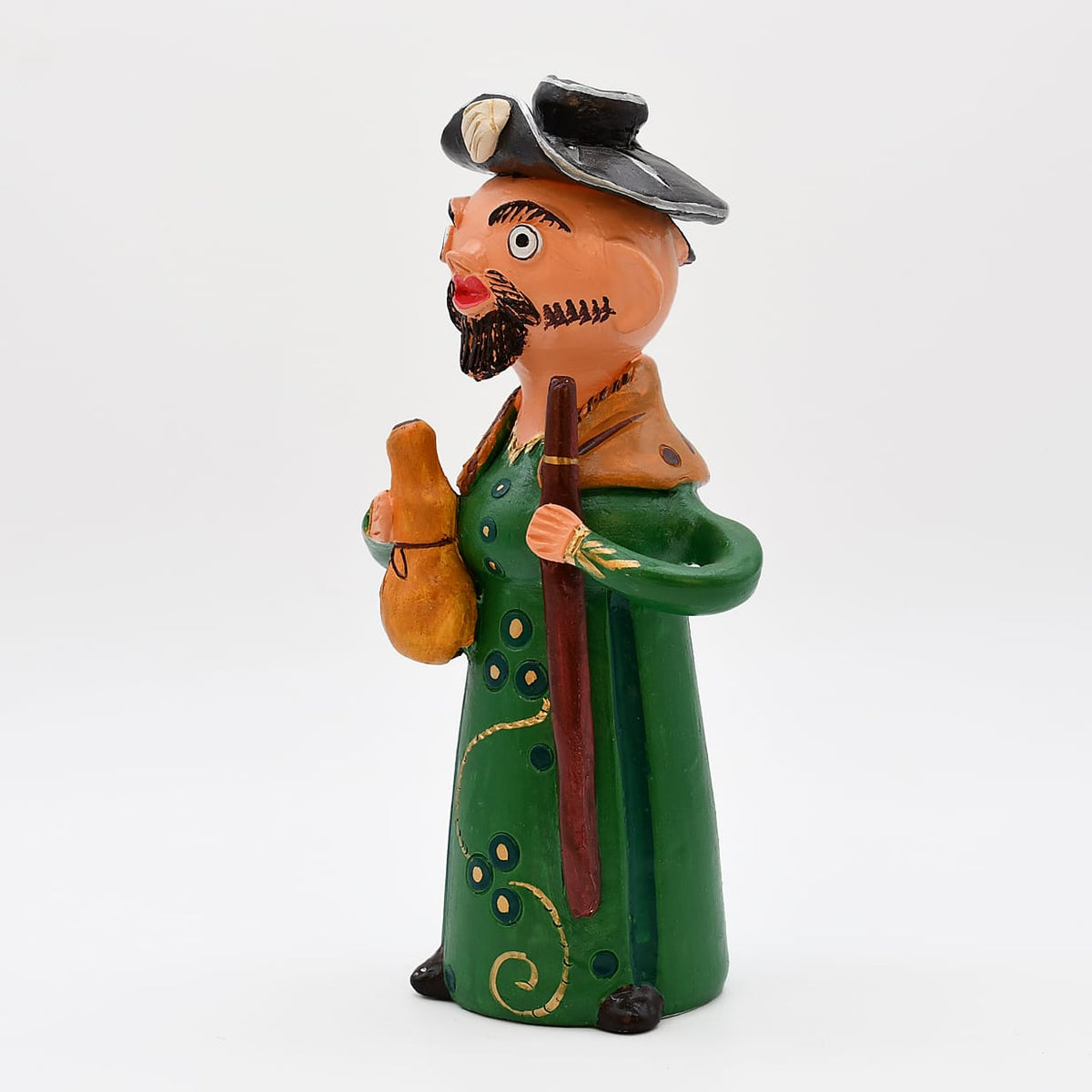 Pélerin de Santiago en terre cuite - Original de Prazeres Cota Santiago 25cm - Prazeres Côta
