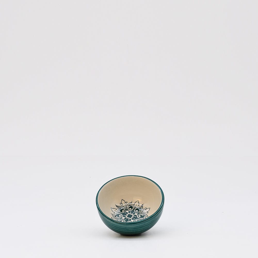 Petit bol de 8cm motifs azulejos verts portugais Petit bol en céramique "Brasão" 8cm - Vert