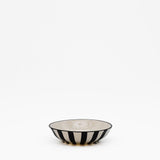 Petit bol en céramique rayé jaune et blanc Petite coupe rayée "Costa Nova Mar" - Noir