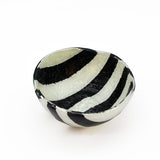 Petit bol en verre de Marinha Grande noir & blanc I Artisanat portugais Saladier en verre "Marinha Grande" - Noir