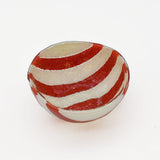 Petit bol en verre de Marinha Grande rouge & blanc I Artisanat portugais Saladier en verre "Marinha Grande" - Rouge