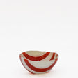 Petit bol en verre de Marinha Grande rouge & blanc I Artisanat portugais Saladier en verre "Marinha Grande" - Rouge