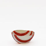 Petit bol en verre de Marinha Grande rouge & blanc I Artisanat portugais Saladier en verre "Marinha Grande" - Rouge