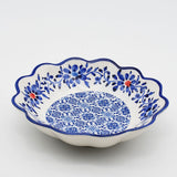 Petit Saladier en céramique traditionnel du Portugal  I bleu 24cm Saladier individuel en céramique "Tradicional" Bleu - 18cm
