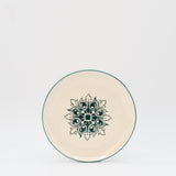 Petite assiette en céramique motifs azulejos verts Assiette en céramique "Brasão" 20cm - Verte