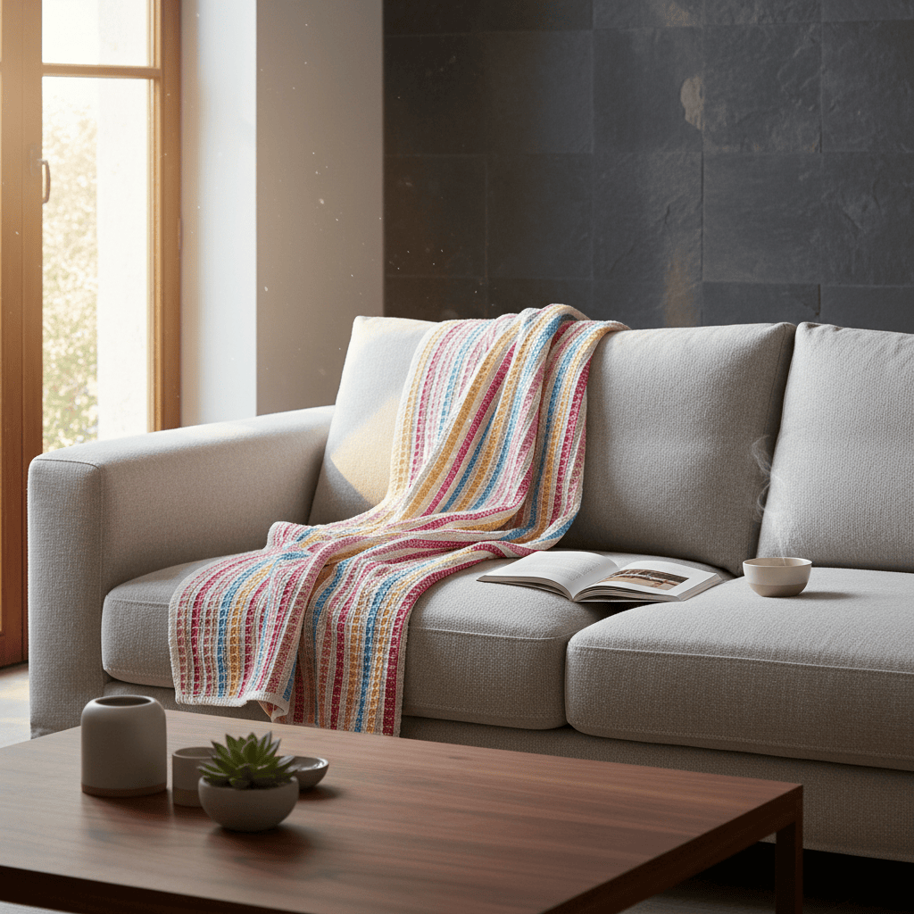 Plaid portugais couvre-lit rose 240x200 | Style de vie portugais Plaid Couvre-lit en coton 240x200 - Rose