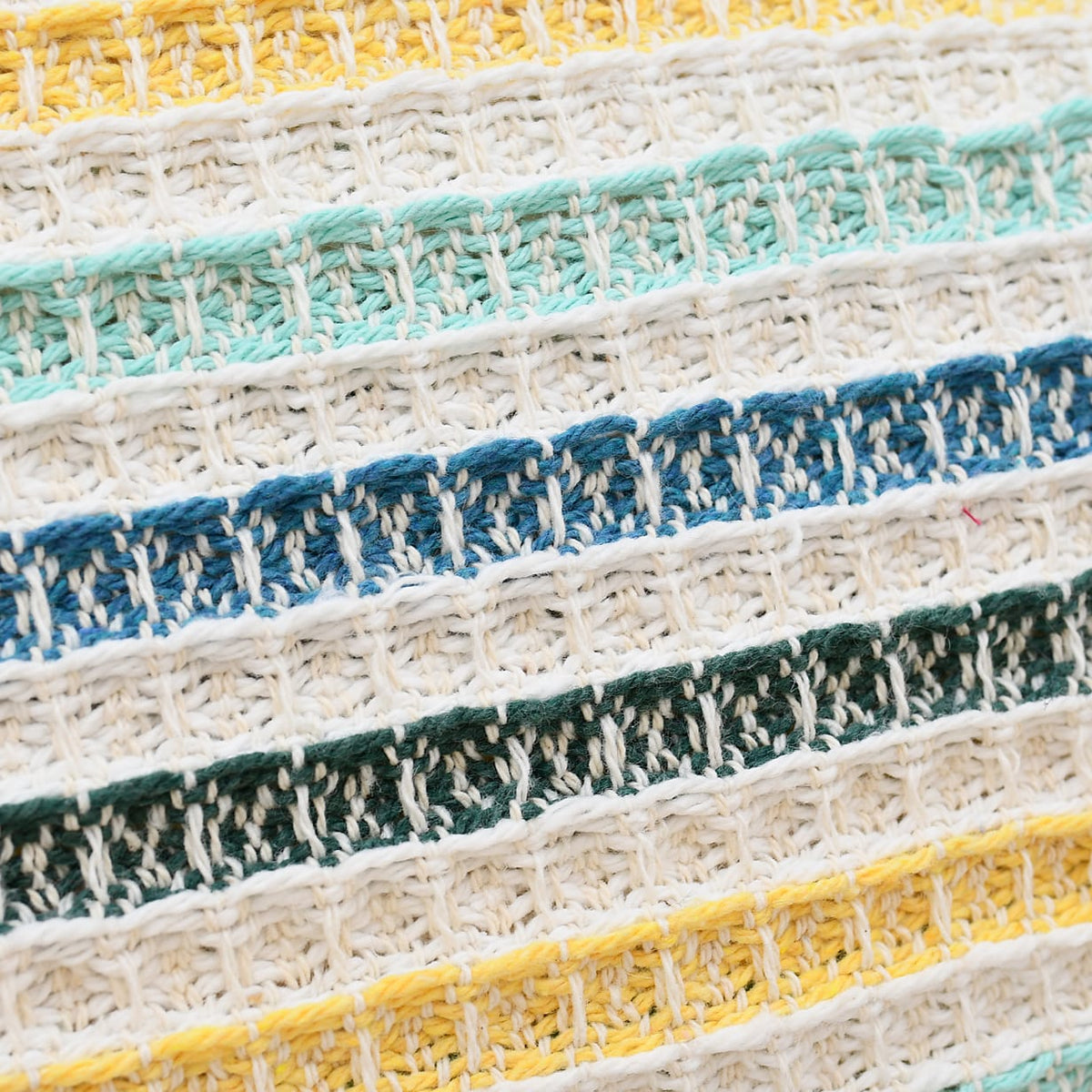 Plaid portugais couvre-lit turquoise 240x200 | Style de vie portugais Plaid Couvre-lit en coton 240x200 - Turquoise
