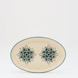 Plat ovale en céramique vert motifs Azulejos 26cm  Plat ovale en céramique "Brasão" 26cm - Vert