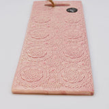 Plateau en céramique rose I Motifs dentelles portugaises Plateau de service "Renda"  - Rose