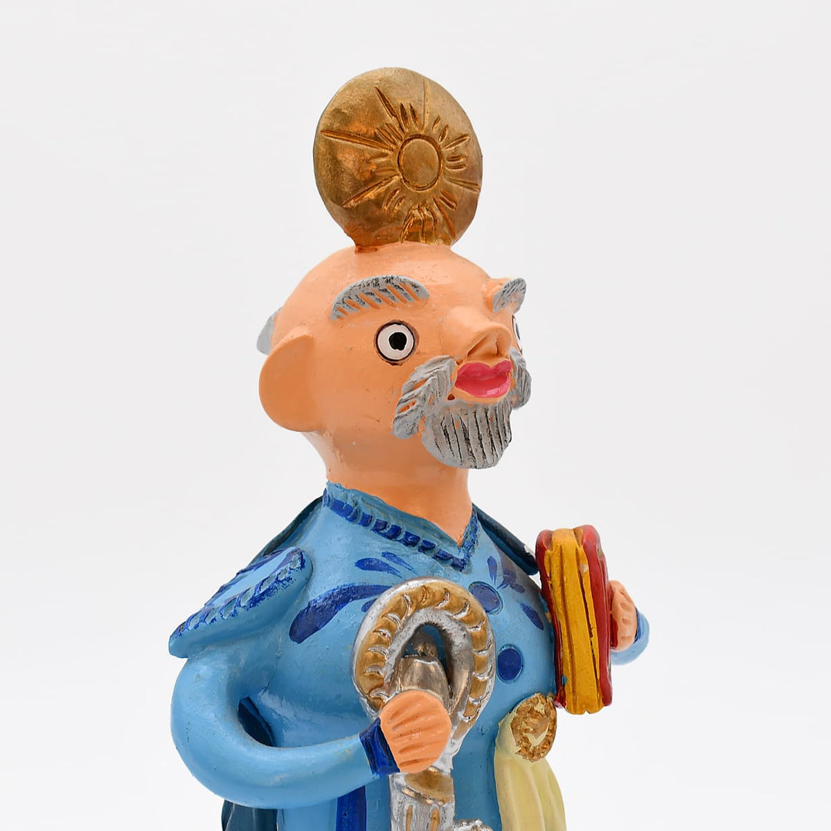 Saint Pierre en terre cuite - Original de Prazeres Cota São Pedro 25cm - Prazeres Côta