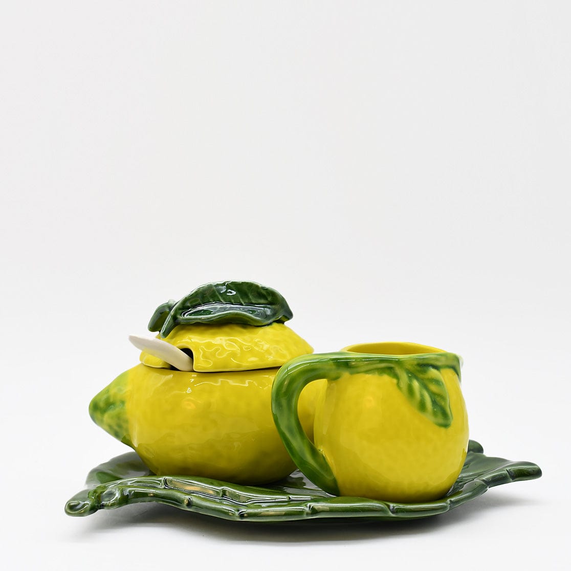 Saladier en forme de citron I Vaisselle artisanale du Portugal Service à thé en forme de citron