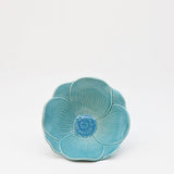 Saladier individuel en forme de fleur turquoise Saladier individuel en céramique "Papoila" - Turquoise