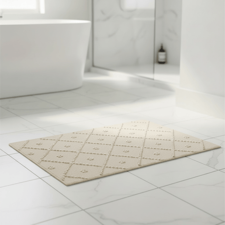 Tapis de salle de bain portugais beige 60x40cm Tapis de salle de bain 60x40 - Beige
