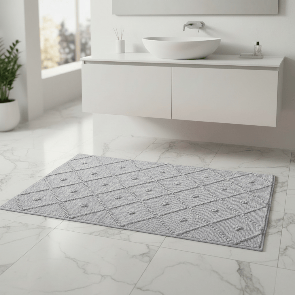 Tapis de salle de bains portugais Gris I 100x50cm Tapis de salle de bain 100x50 - Gris