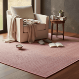 Tapis rose en fibres mélangées I Fabrication artisanale portugaise Tapis en fibres mélangées - Rose