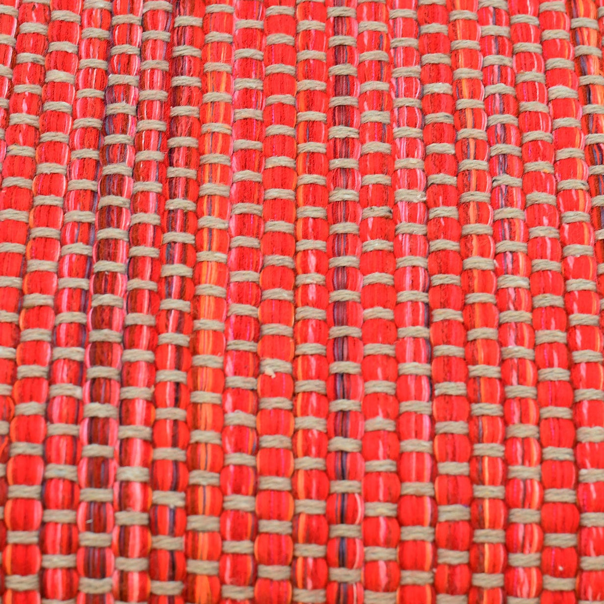 Tapis rouge en fibres mélangées I Fabrication artisanale portugaise Tapis en fibres mélangées - Rouge