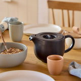 Théière en grès noir mat 50cl avec diffuseur Théière en grès “Pacifica" - Anthracite