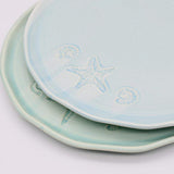 Assiette "Estrela do mar" turquoise - 27cm
