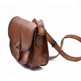 Besace en tissu du Minho I Produit de l'artisanat du Portugal Sac bandoulière en cuir marron