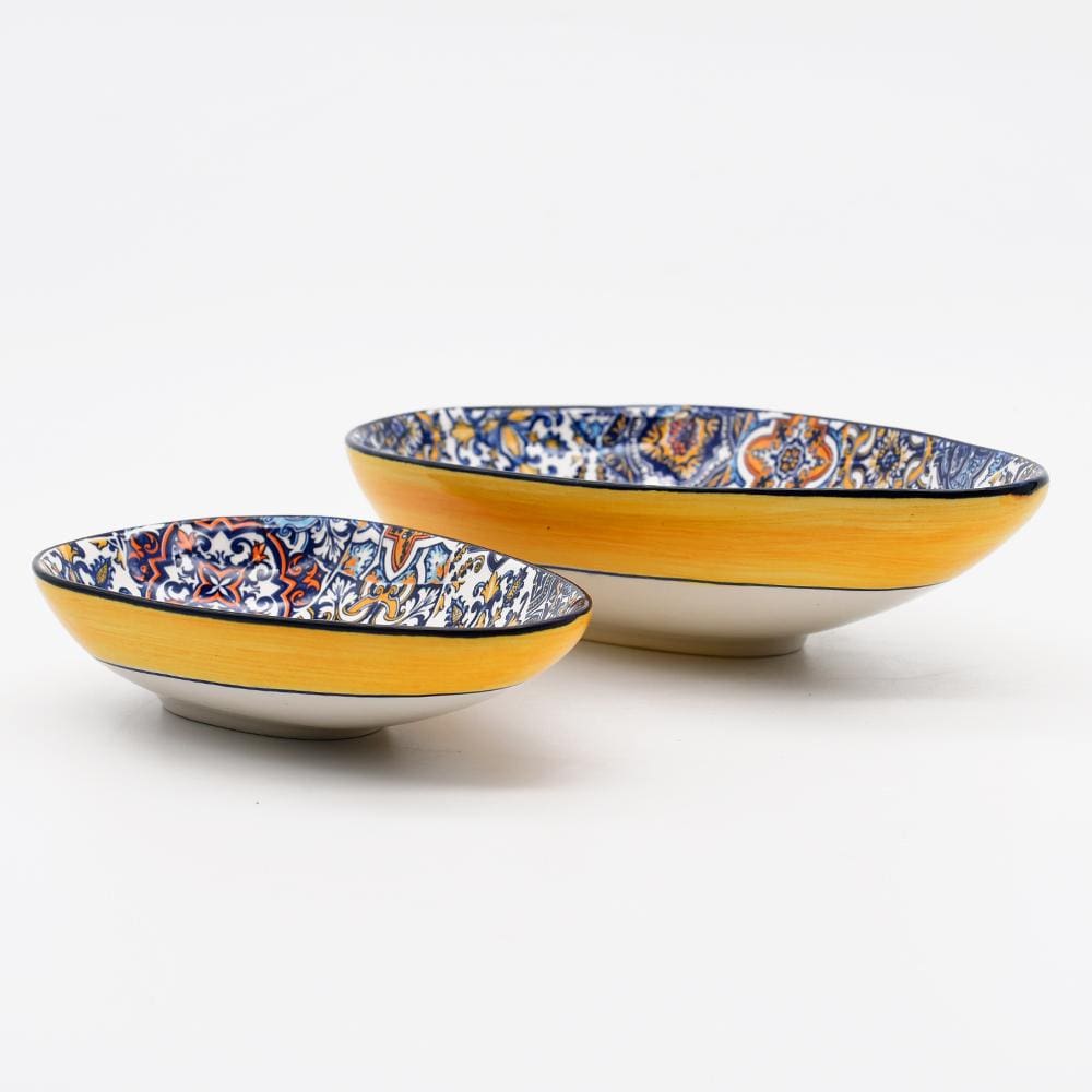 Kleine ovale Servierplatte "Azulejos"