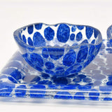Bol en verre bleu - 13cm I Artisanat portugais Bol en verre bleu - 13cm