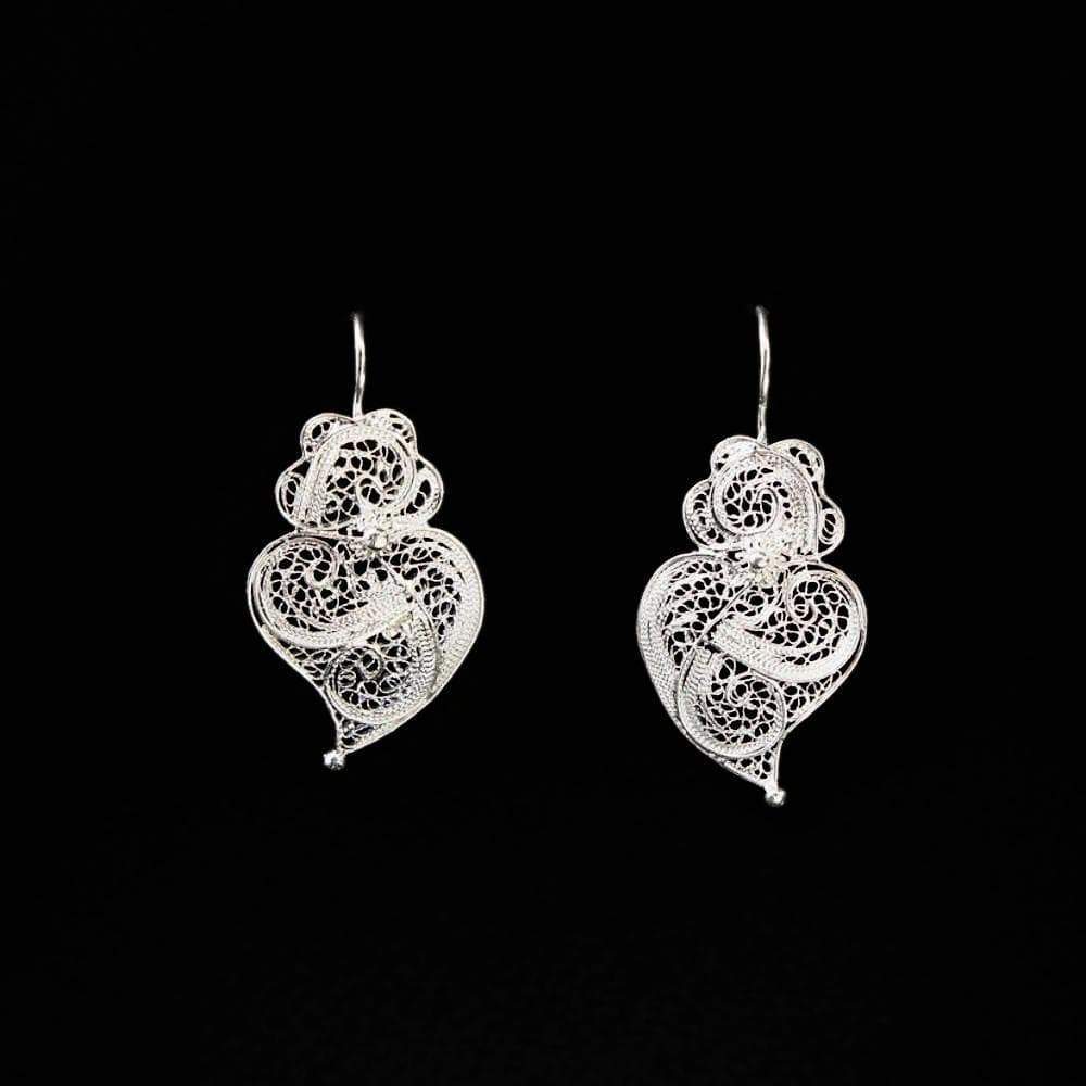 Coração de Viana I Boucles d'oreille en argent - 3cm