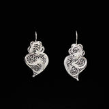Coração de Viana I Boucles d'oreille en argent - 3cm