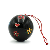 Boule de noël en peuplier massif noire