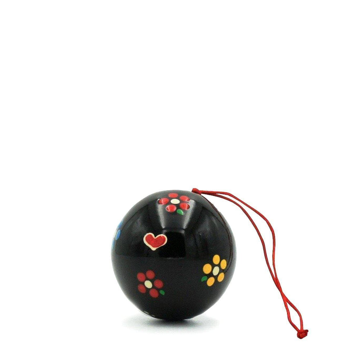 Boule de noël en peuplier massif noire