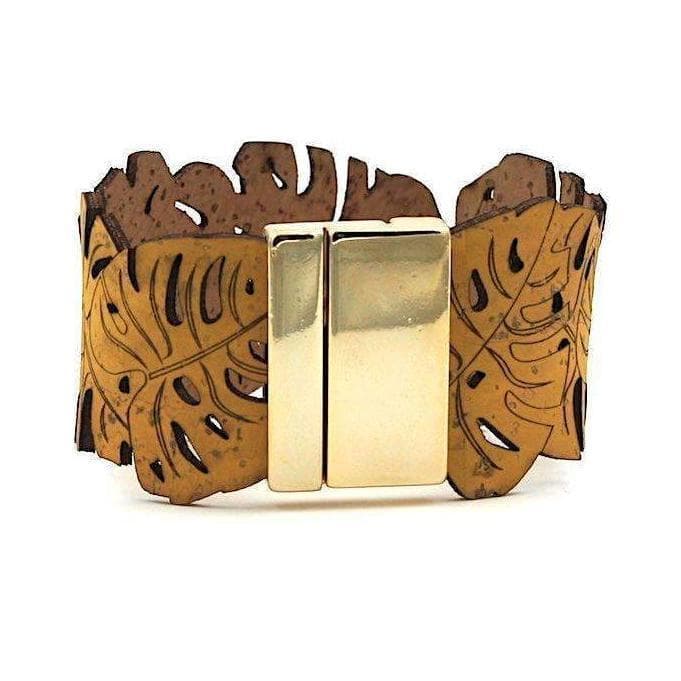 Cork bracelet - "Mustard Yellow"