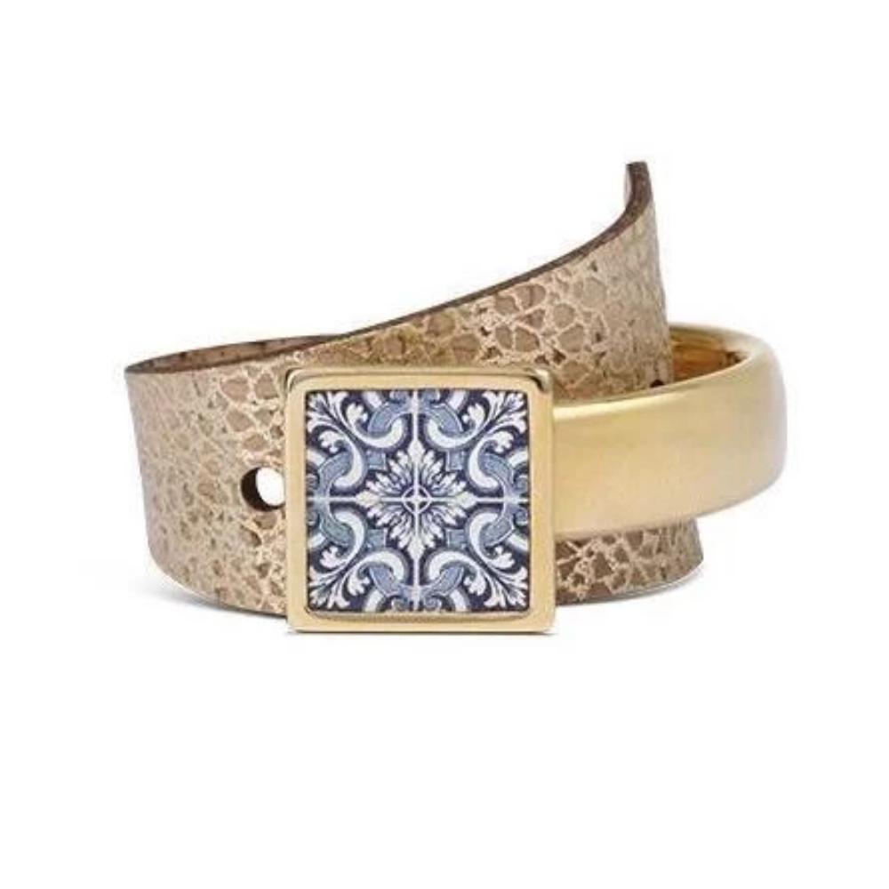 Azulejo I Cork and gold plated bracelet