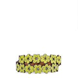Flores I Yellow cork double bracelet