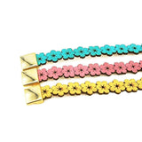 Flores I Yellow cork double bracelet