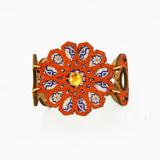 Bracelet en liège orange "Azulejos"