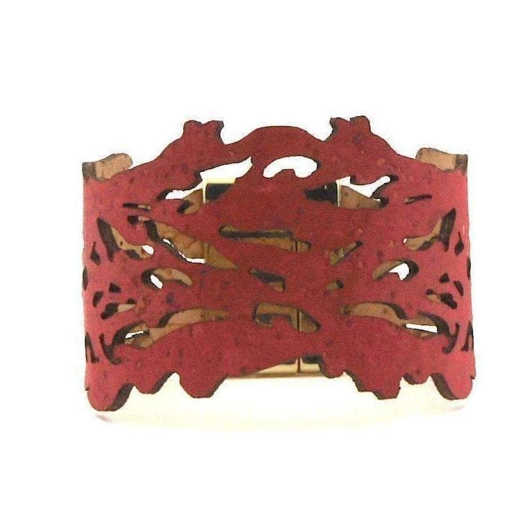 Bracelet en liège Vibrant sea rouge
