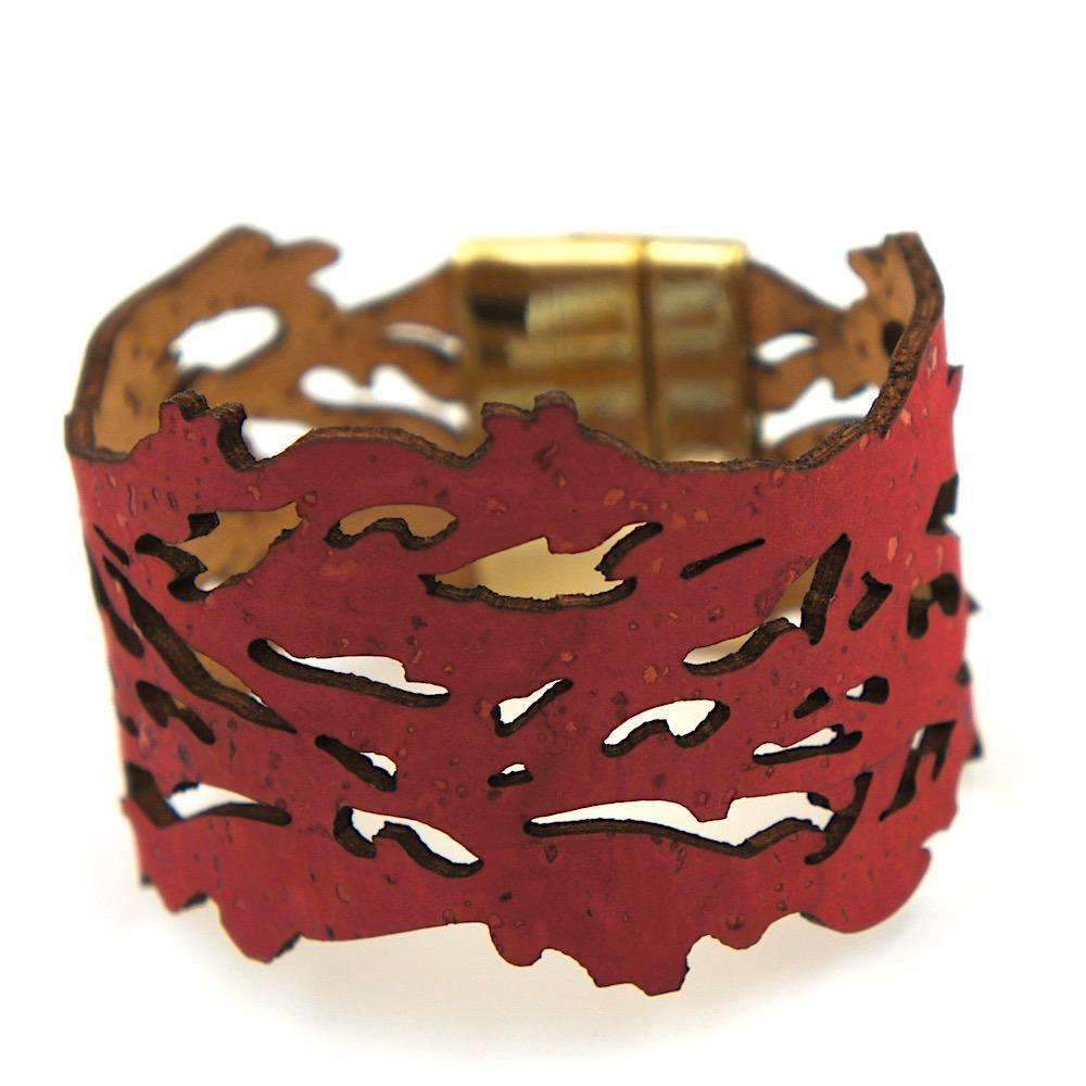 Bracelet en liège Vibrant sea rouge