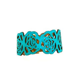 Cork bracelet - Pink Turquoise blue