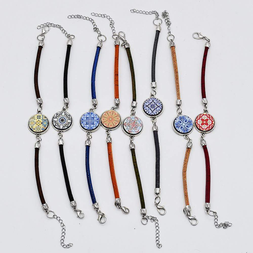 Bracelet fantaisie Azulejos I Bijoux fantaisie portugais Bracelet fantaisie "Azulejos" - Bordeaux