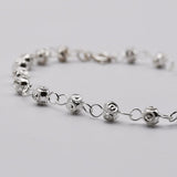 Bracelet portugais en perles d'argent massif Conta de Viana I Bracelet en argent
