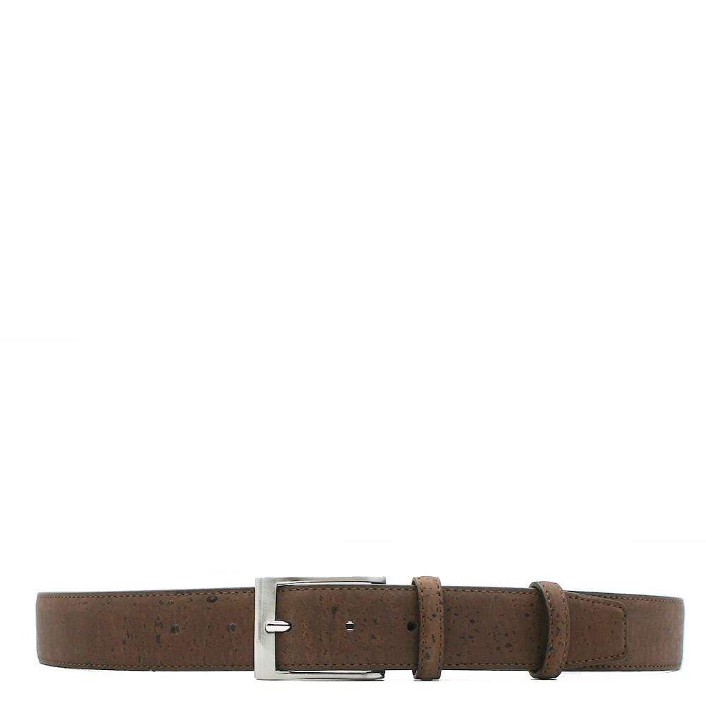Gürtel aus Kork und braunem Leder