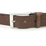 Gürtel aus Kork und braunem Leder